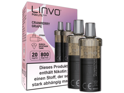 Linvo - Pod Lite Plus - 2ml Prefilled Cartridge (2 pieces)