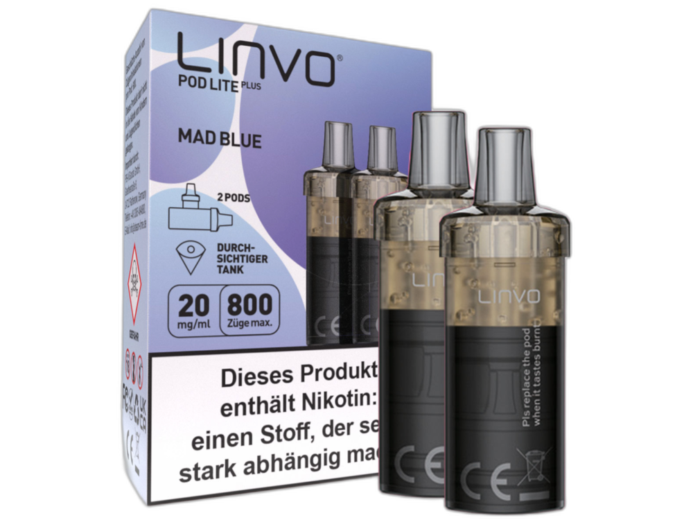 Linvo - Pod Lite Plus - 2ml Prefilled Cartridge (2 pieces)