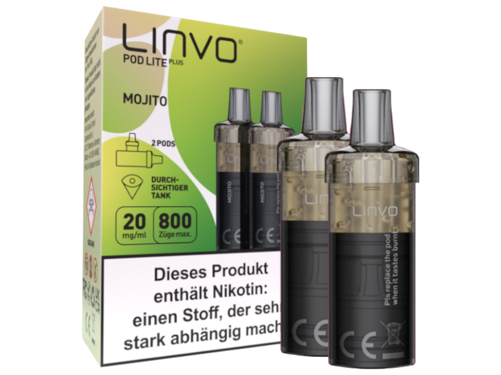 Linvo - Pod Lite Plus - 2ml Prefilled Cartridge (2 pieces)