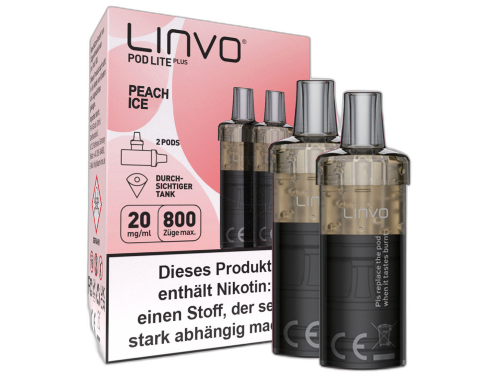 Linvo - Pod Lite Plus - 2ml Prefilled Cartridge (2 pieces)