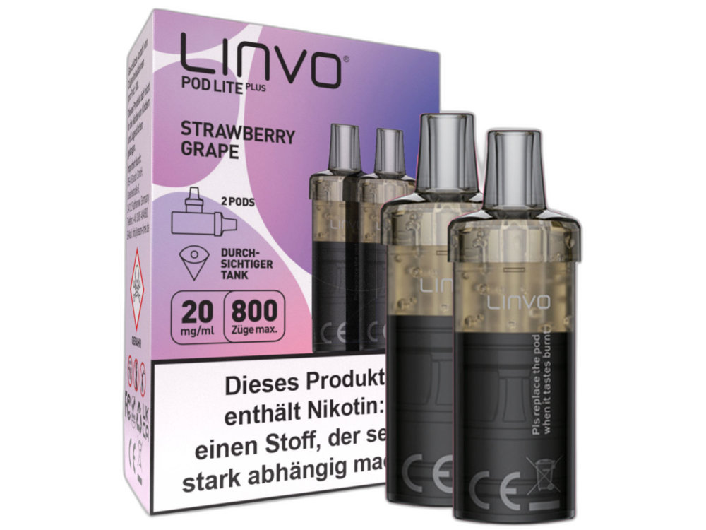Linvo - Pod Lite Plus - 2ml Prefilled Cartridge (2 pieces)