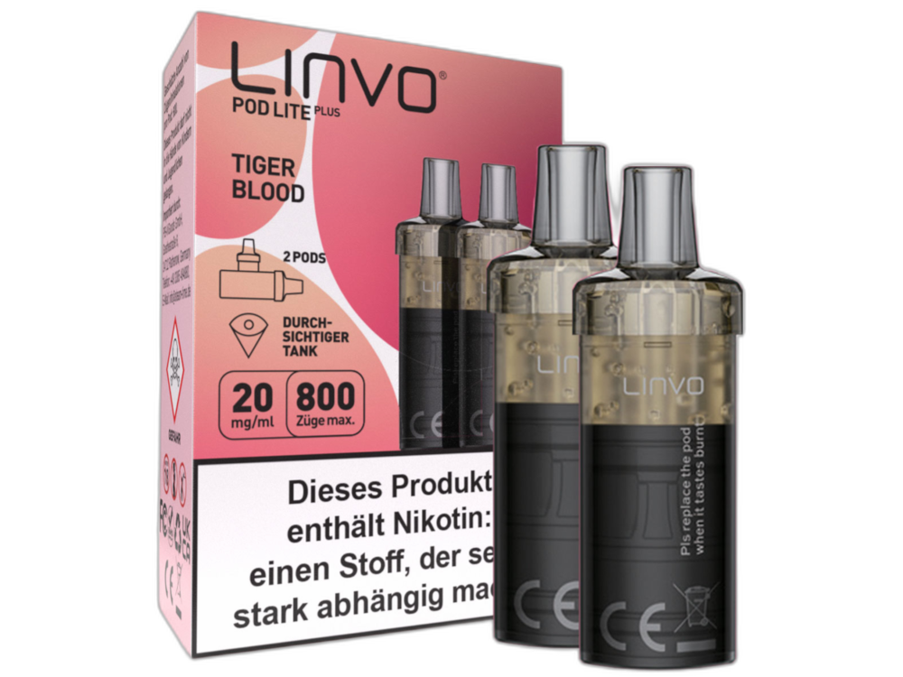 Linvo - Pod Lite Plus - 2ml Prefilled Cartridge (2 pieces)