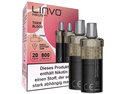 Linvo - Pod Lite Plus - 2ml Prefilled Cartridge (2 pieces)