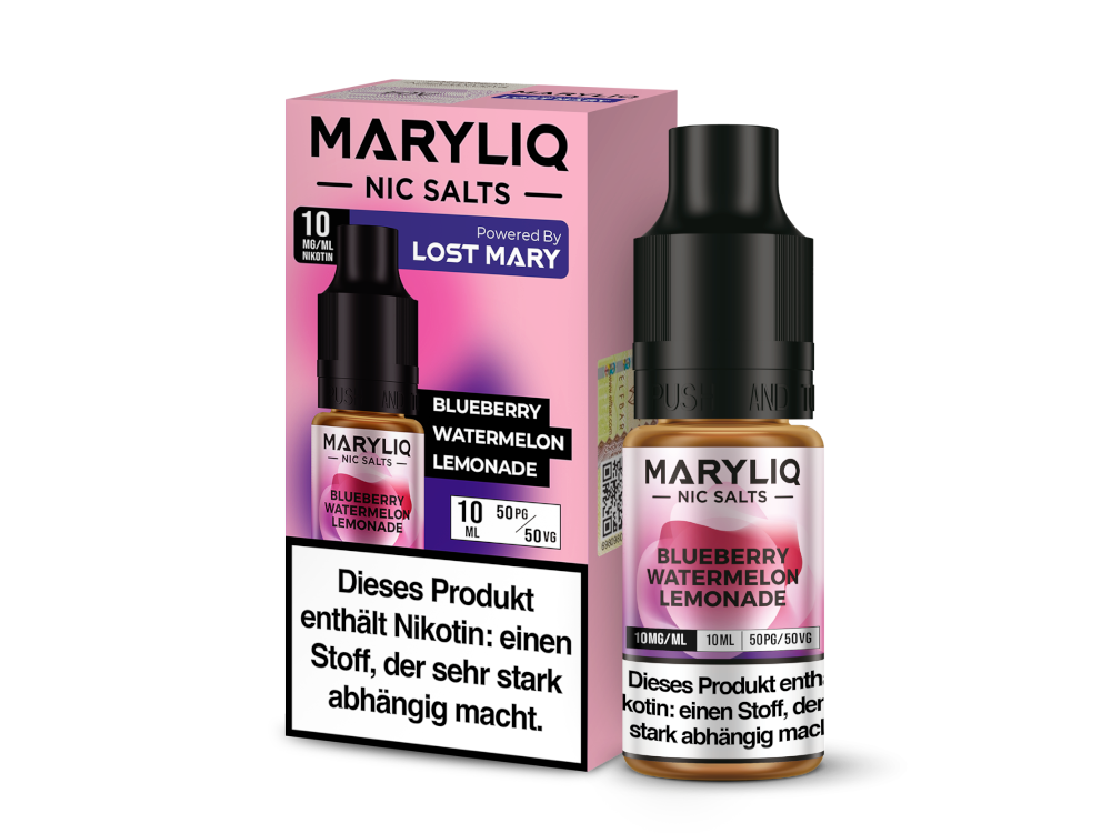 MARYLIQ - Blueberry Watermelon Lemonade - 10ml Fertigliquid (Nikotinsalz)