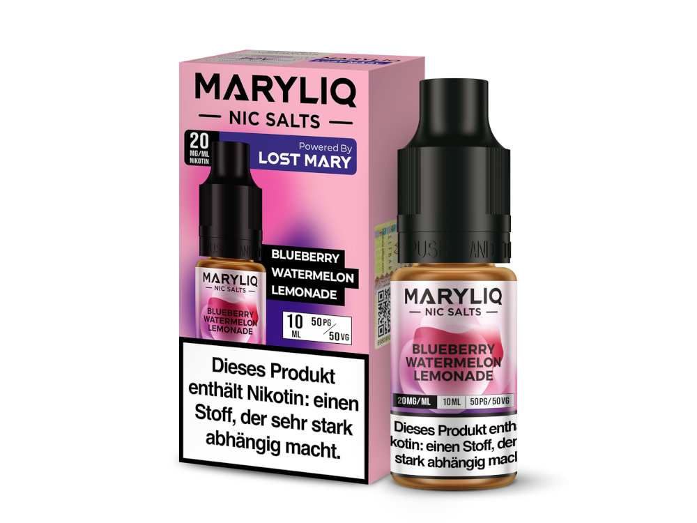 MARYLIQ - Blueberry Watermelon Lemonade - 10ml Fertigliquid (Nikotinsalz)