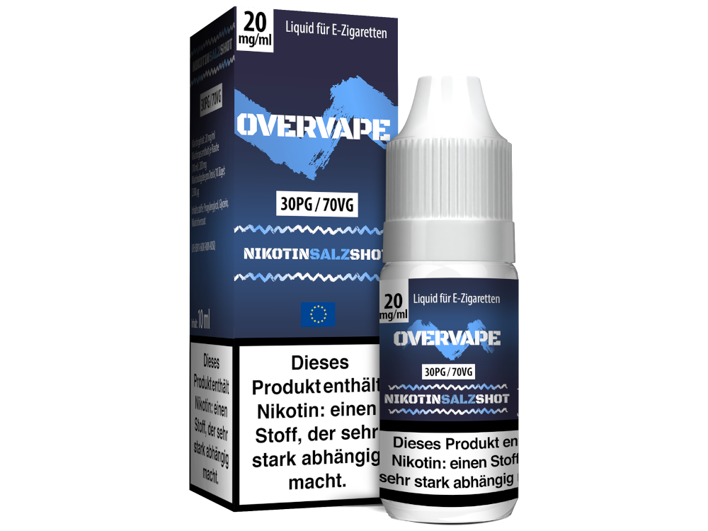 Overvape - Nikotinsalz Shot - 10ml (50PG/50VG oder 30PG/70VG)