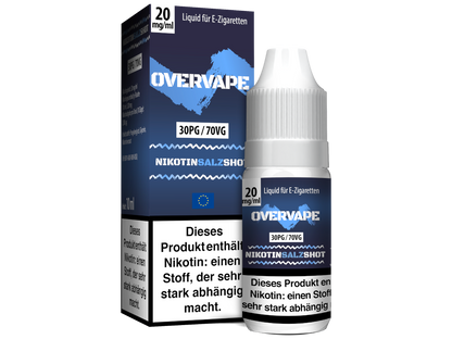 Overvape - Nikotinsalz Shot - 10ml (50PG/50VG oder 30PG/70VG)