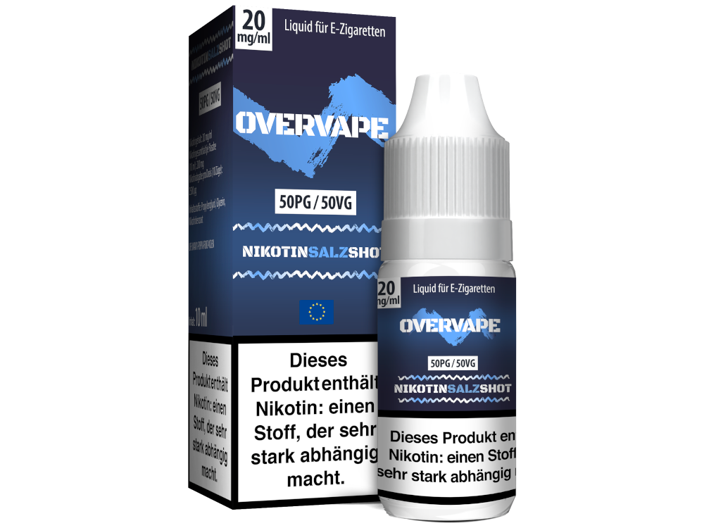 Overvape - Nikotinsalz Shot - 10ml (50PG/50VG oder 30PG/70VG)