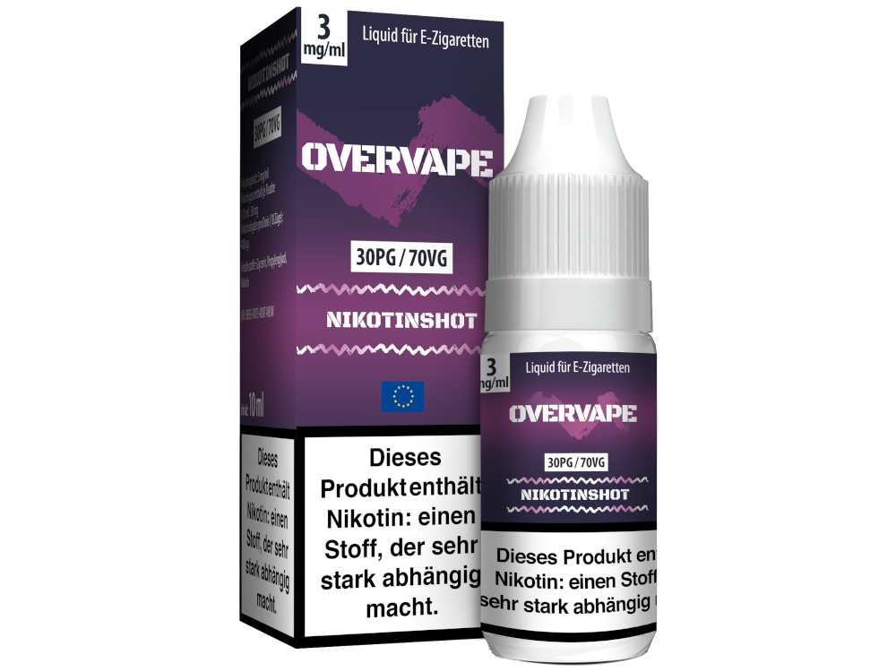 Overvape - Nikotin Shot - 10ml (30PG/70VG)