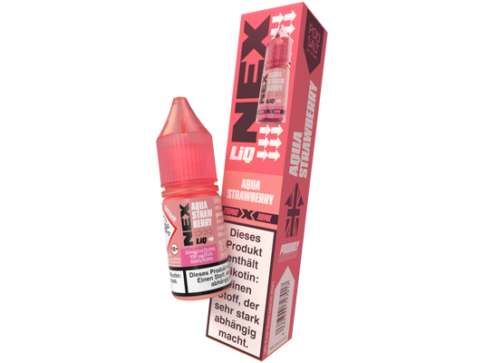 Pod Salt - NexLiq - Aqua Strawberry - 10ml Fertigliquid (Nikotinfrei/Nikotinsalz)