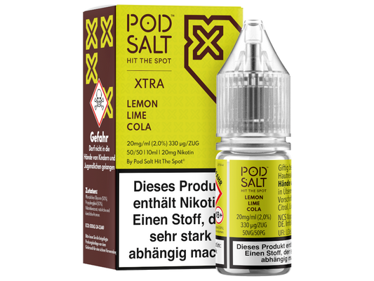 Pod Salt X - Lemon Lime Cola - 10ml Fertigliquid (Nikotinsalz)