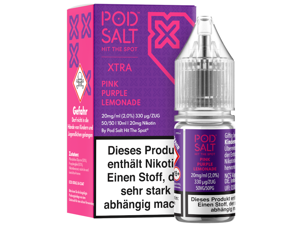 Pod Salt X - Pink Purple Lemonade - 10ml Fertigliquid (Nikotinsalz)