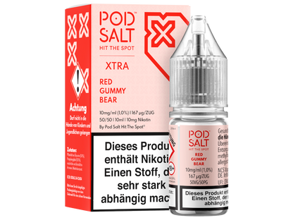 Pod Salt X - Red Gummy Bear - 10ml Fertigliquid (Nikotinsalz)