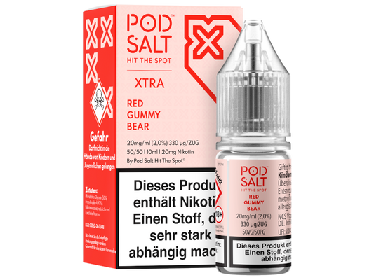 Pod Salt X - Red Gummy Bear - 10ml Fertigliquid (Nikotinsalz)