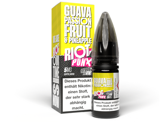 Riot Squad - PUNX - Guava, Passionfruit & Pineapple - 10ml Fertigliquid (Hybrid Nikotinsalz)