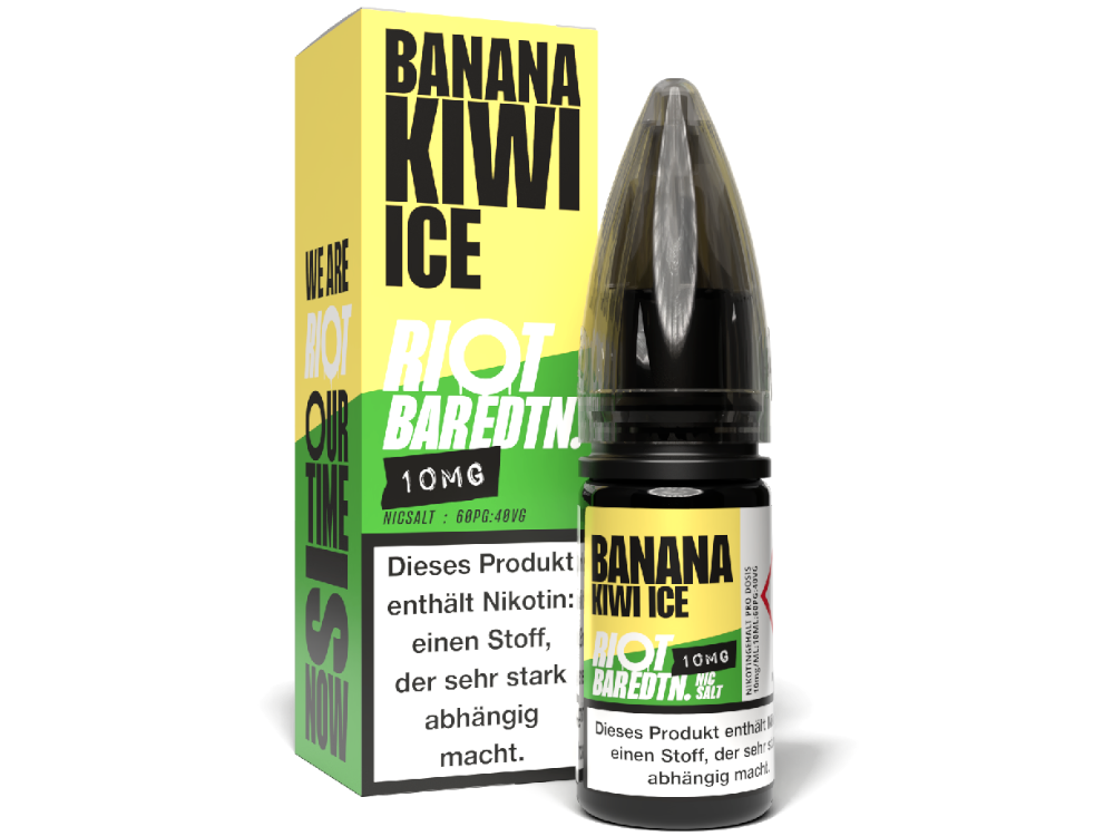 Riot Squad - BAR EDTN. - Banana Kiwi Ice - 10ml Fertigliquid (Nikotinsalz)