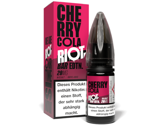 Riot Squad - BAR EDTN. - Cherry Cola - 10ml Fertigliquid (Nikotinsalz)
