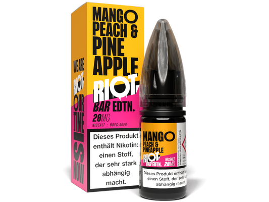 Riot Squad - BAR EDTN. - Mango Peach Pineapple - 10ml Fertigliquid (Nikotinsalz)