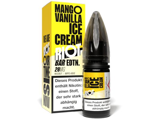 Riot Squad - BAR EDTN. - Mango Vanilla Ice Cream - 10ml Fertigliquid (Nikotinsalz)