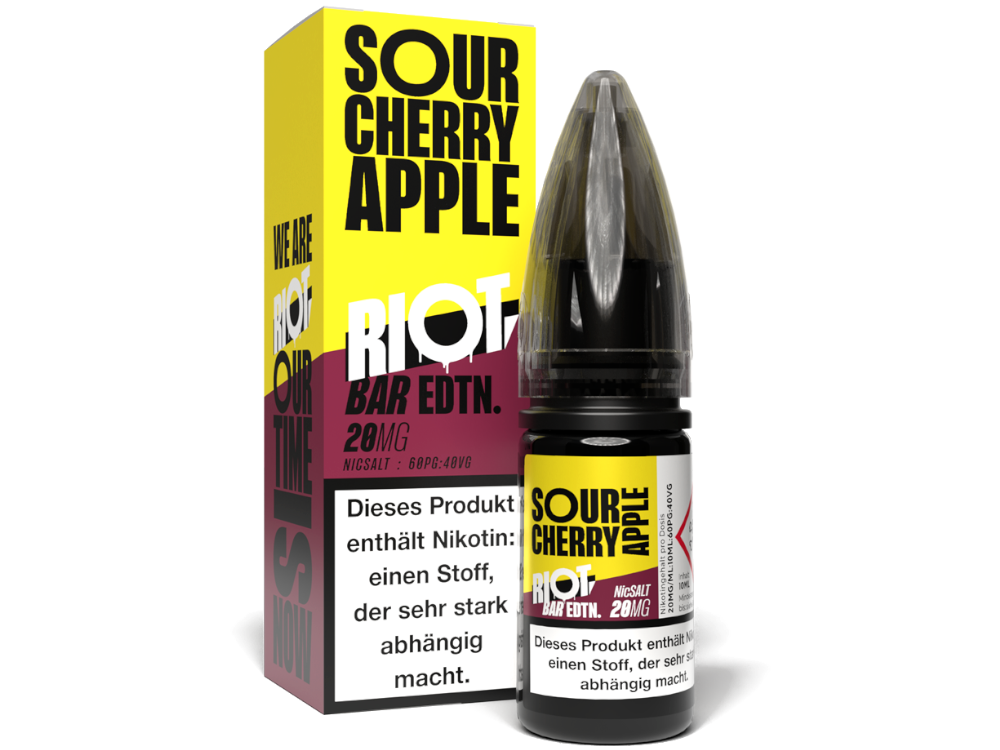 Riot Squad - BAR EDTN. - Sour Cherry Apple - 10ml Fertigliquid (Nikotinsalz)