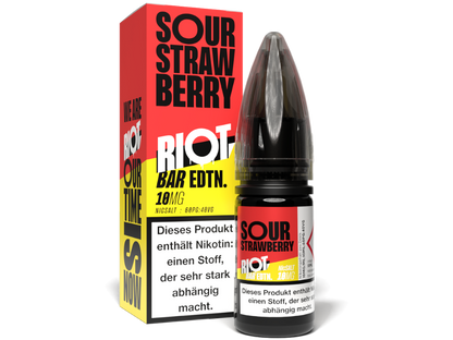 Riot Squad - BAR EDTN. - Sour Strawberry - 10ml Fertigliquid (Nikotinsalz)