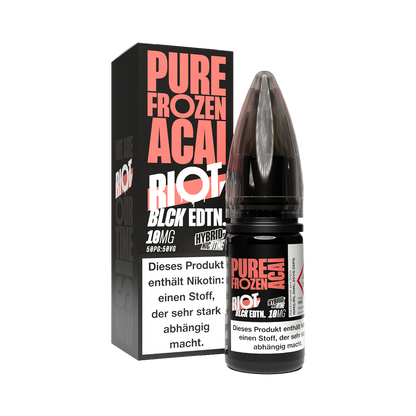 Riot Squad - BLCK Edition - Pure Frozen Acai - 10ml Fertigliquid (Hybrid Nikotinsalz)
