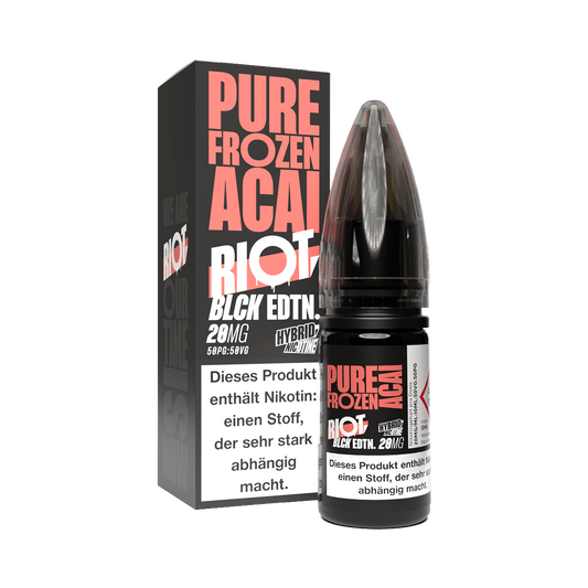 Riot Squad - BLCK Edition - Pure Frozen Acai - 10ml Fertigliquid (Hybrid Nikotinsalz)