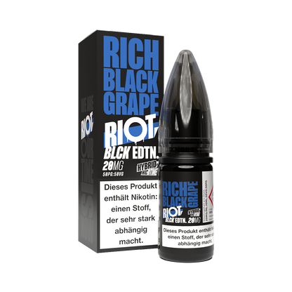 Riot Squad - BLCK Edition - Rich Black Grape - 10ml Fertigliquid (Hybrid Nikotinsalz)
