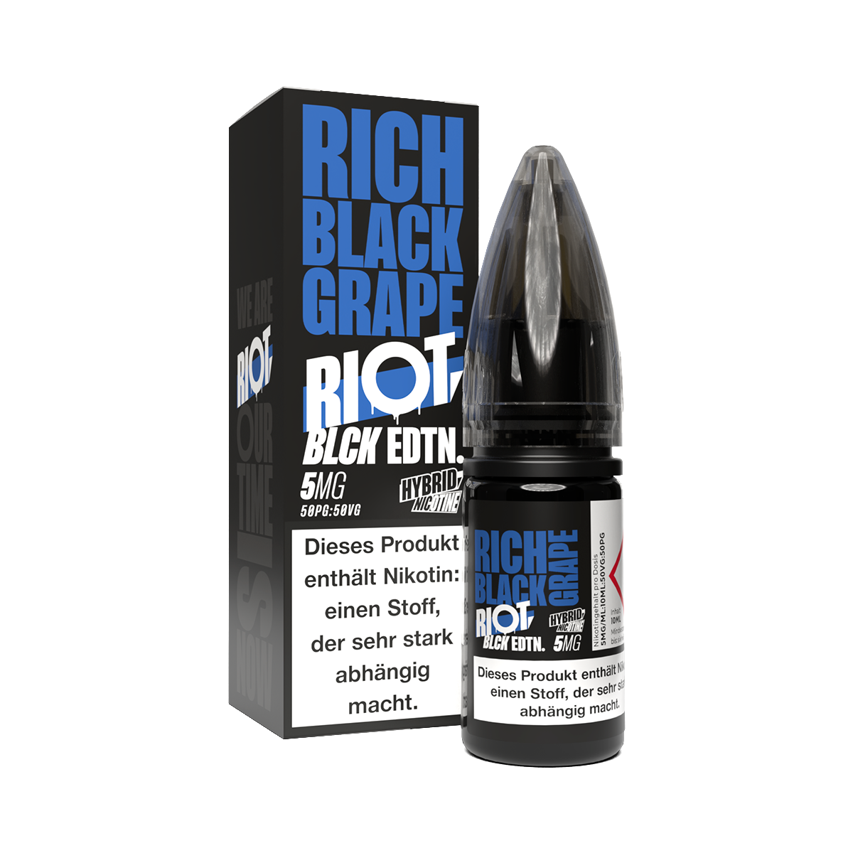 Riot Squad - BLCK Edition - Rich Black Grape - 10ml Fertigliquid (Hybrid Nikotinsalz)