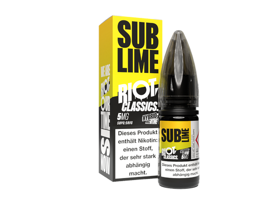 Riot Squad - Classics - Sub Lime - 10ml Fertigliquid (Hybrid Nikotinsalz)