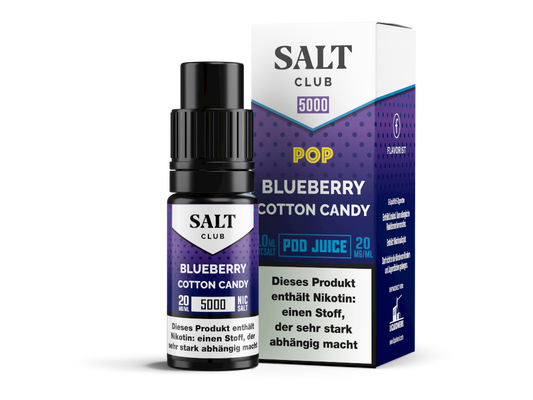 Salt Club - 5000 - Blueberry Cotton Candy - 10ml Fertigliquid (Nikotinsalz)