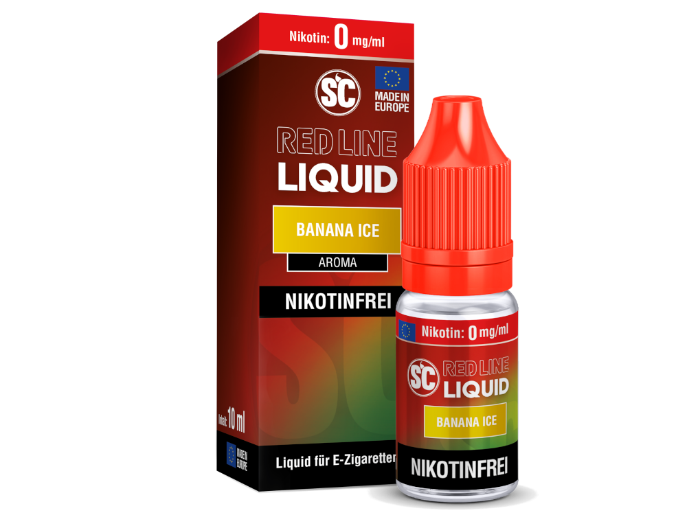 SC - Red Line Banana Ice - 10ml Fertigliquid (Nikotinfrei/Nikotinsalz)