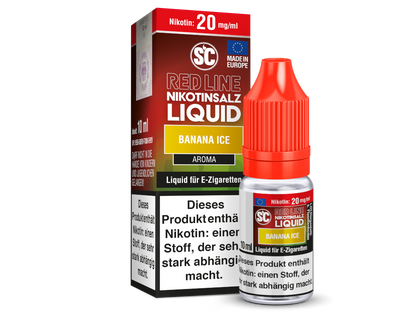 SC - Red Line Banana Ice - 10ml Fertigliquid (Nikotinfrei/Nikotinsalz)