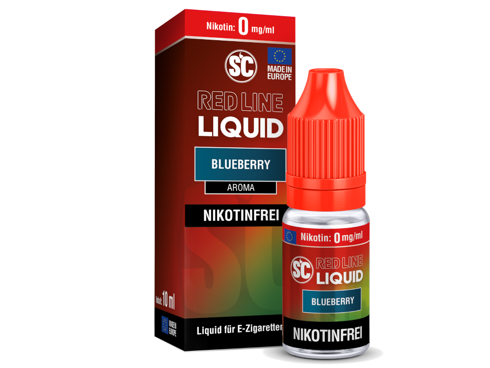 SC - Red Line Blueberry - 10ml Fertigliquid (Nikotinfrei/Nikotinsalz)