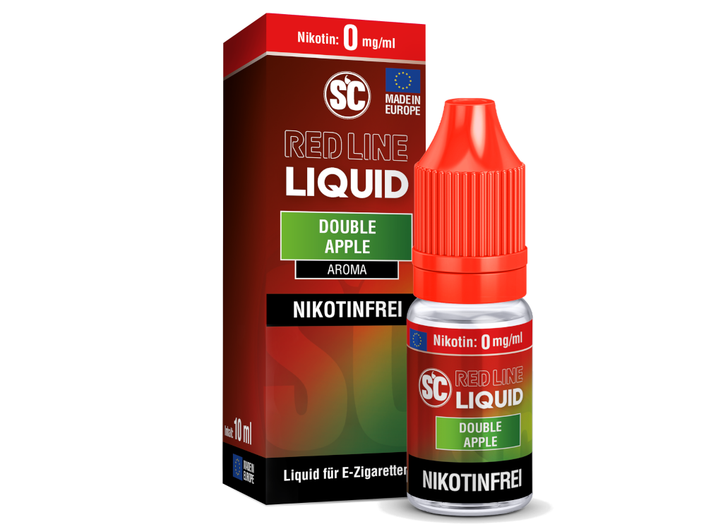 SC - Red Line Double Apple - 10ml Fertigliquid (Nikotinfrei/Nikotinsalz)