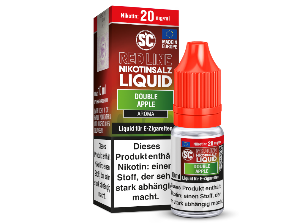 SC - Red Line Double Apple - 10ml Fertigliquid (Nikotinfrei/Nikotinsalz)