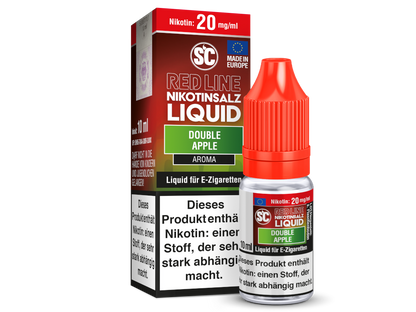 SC - Red Line Double Apple - 10ml Fertigliquid (Nikotinfrei/Nikotinsalz)