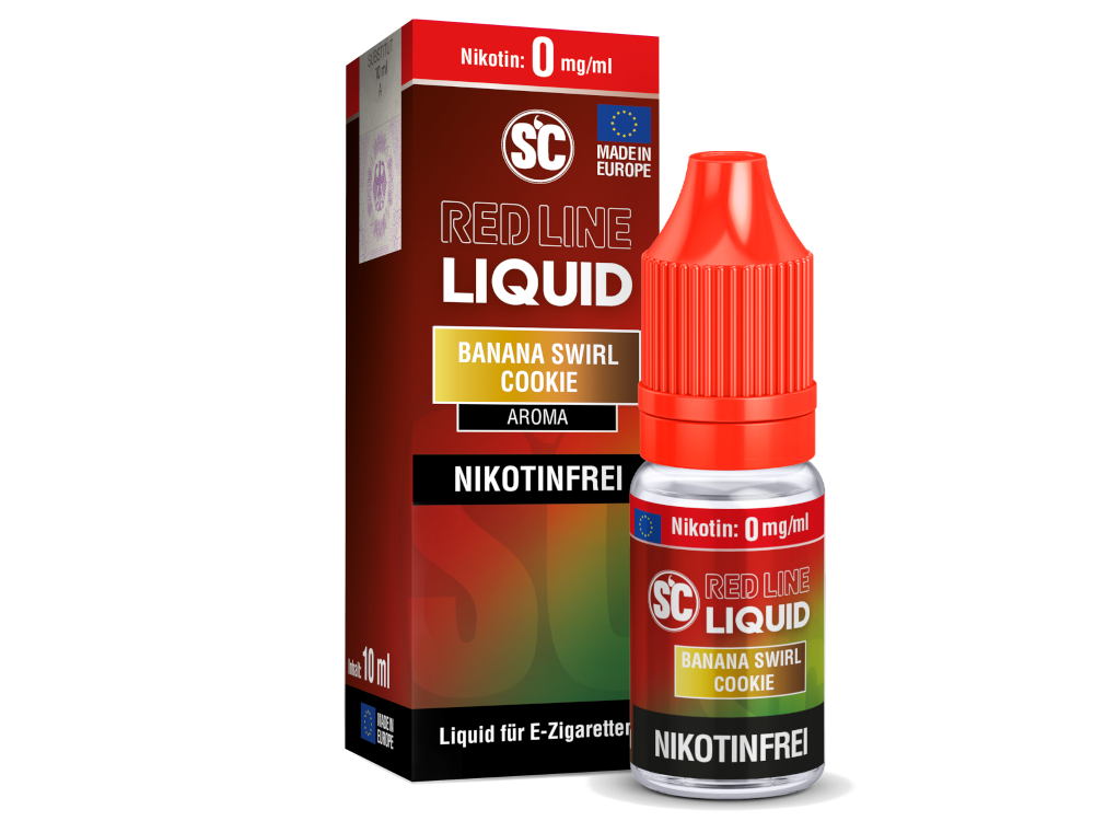 SC - Red Line - Banana Swirl Cookie - 10ml Fertigliquid (Nikotinfrei/Nikotinsalz)