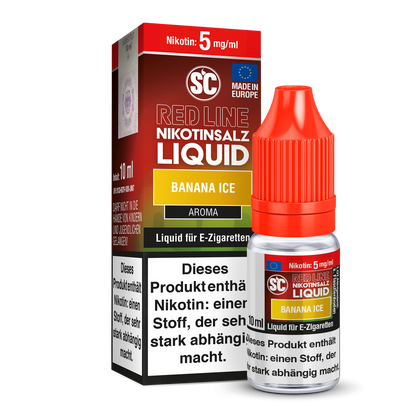 SC - Red Line Banana Ice - 10ml Fertigliquid (Nikotinfrei/Nikotinsalz)