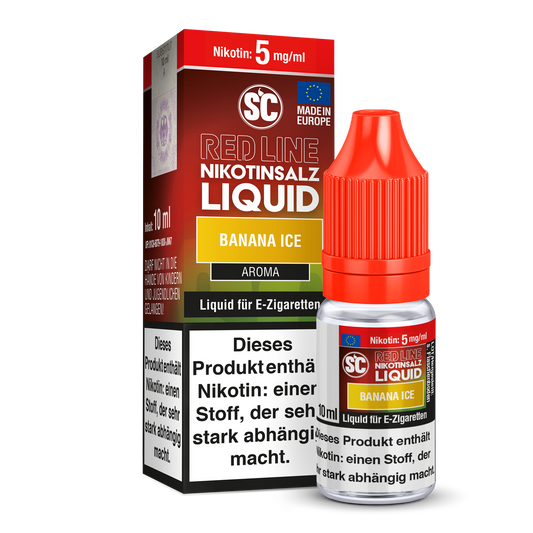 SC - Red Line Banana Ice - 10ml Fertigliquid (Nikotinfrei/Nikotinsalz)