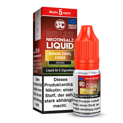 SC - Red Line - Banana Swirl Cookie - 10ml Fertigliquid (Nikotinfrei/Nikotinsalz)