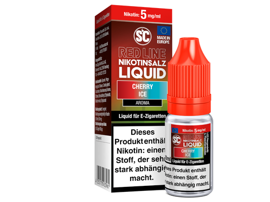 SC - Red Line - Cherry Ice - 10ml Fertigliquid (Nikotinfrei/Nikotinsalz)