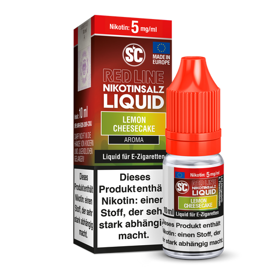 SC - Red Line - Lemon Cheesecake - 10ml Fertigliquid (Nikotinfrei/Nikotinsalz)