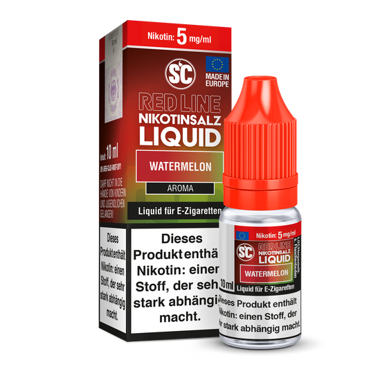 SC - Red Line Watermelon - 10ml Fertigliquid (Nikotinfrei/Nikotinsalz)