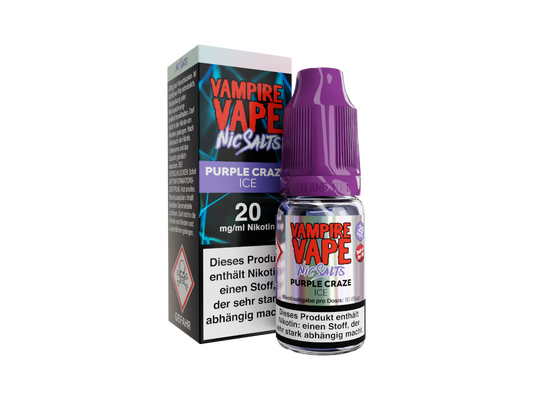 Vampire Vape - Purple Craze Ice - 10ml Fertigliquid (Nikotinsalz)