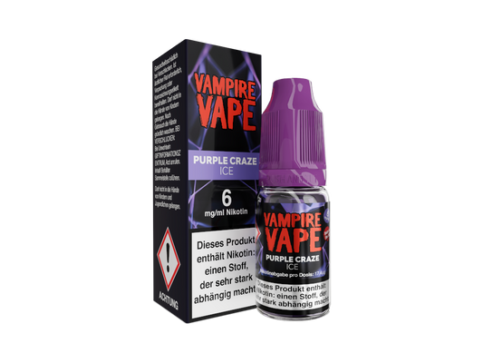 Vampire Vape - Purple Craze Ice - 10ml Fertigliquid (Nikotinfrei/Nikotin)