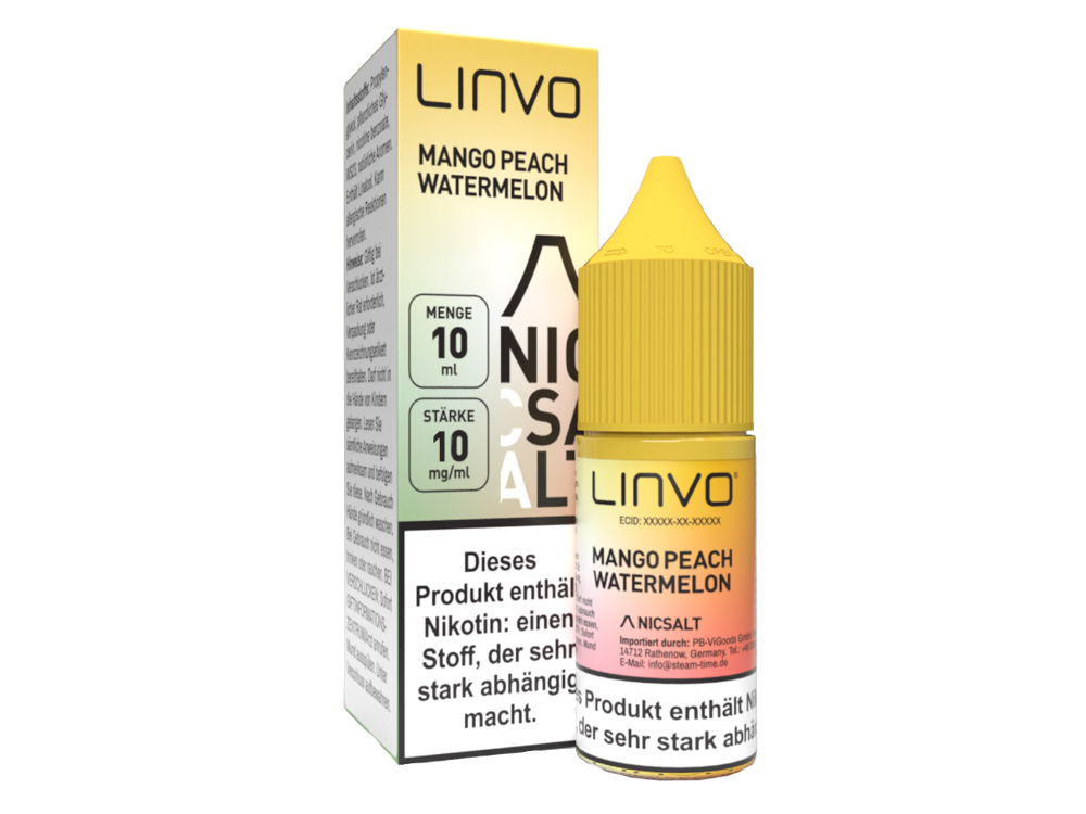 Linvo - Mango Peach Watermelon - 10ml Fertigliquid (Nikotinsalz)
