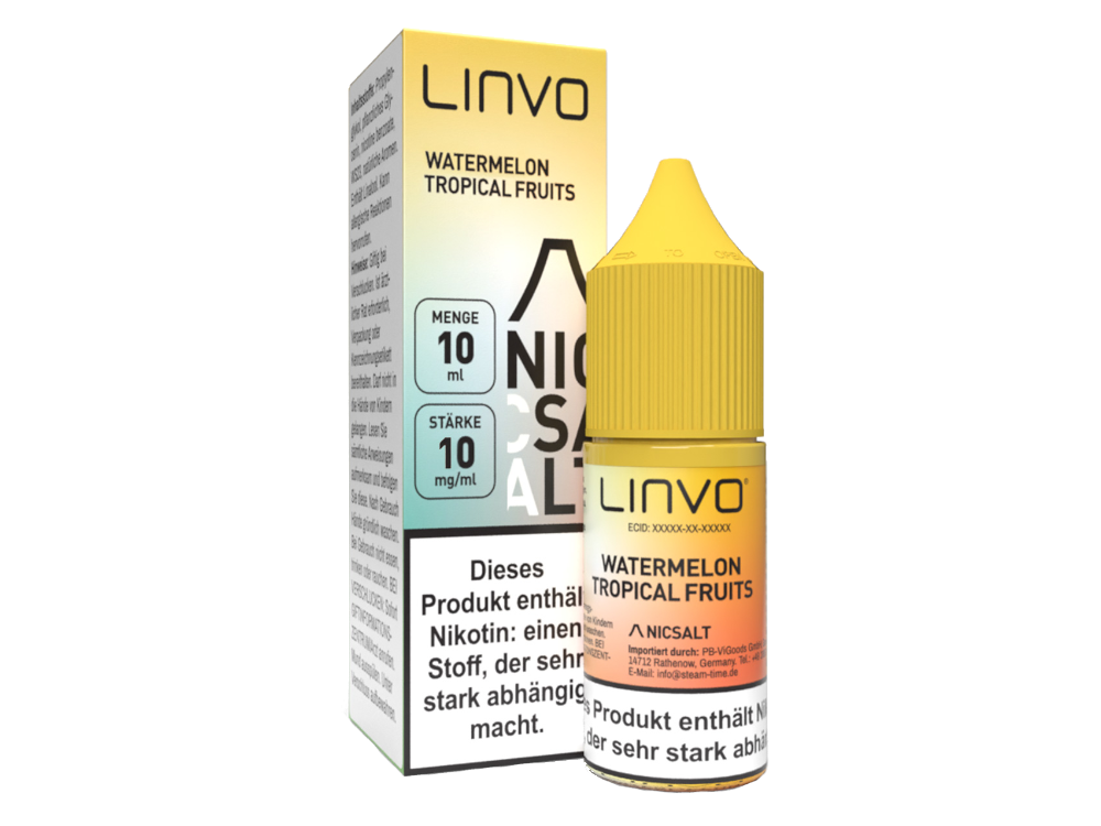 Linvo - Watermelon Tropical Fruits - 10ml Fertigliquid (Nikotinsalz)