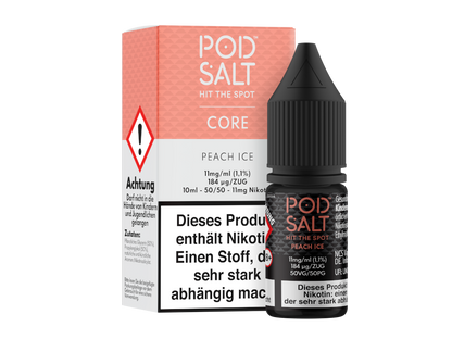 Pod Salt Core - Peach Ice - 10ml Fertigliquid (Nikotinsalz)