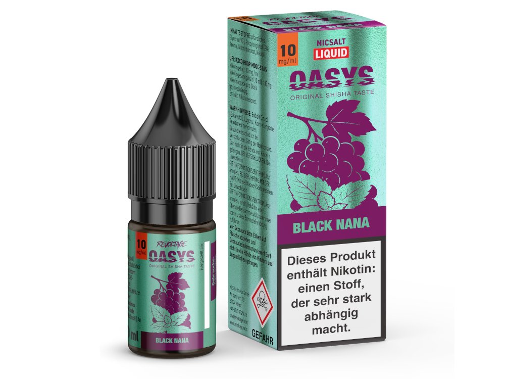 Revoltage OASYS - Black Nana - 10ml Fertigliquid (Hybrid Nikotinsalz)